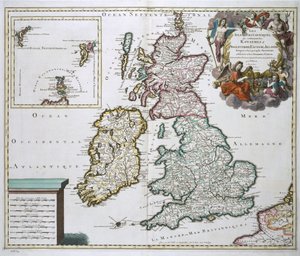 Mappa di Gran Bretagna e Irlanda